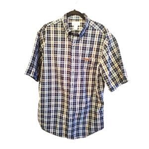 Men's Carhartt Blue Plaid SS Cotton Shirt L-T